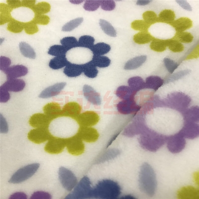 雙面印花法蘭絨簡約小花朵系列服裝家紡布料