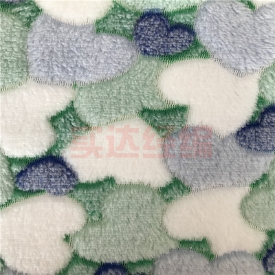 雙面印花法蘭絨膠印愛心系列服裝家紡布料